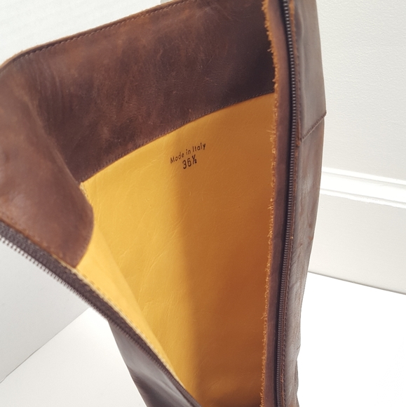 Saks Fifth Avenue brown leather riding boots 36.5 - Picture 10 of 12